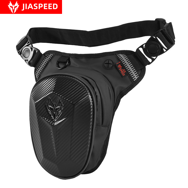 Motoros lábashoz való táska – fényvisszaverő, fröcsögés elleni védelem, keresztpántos kivitel, JMS-TB05, JIASPEED