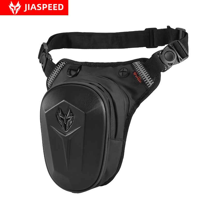 Motoros lábashoz való táska – fényvisszaverő, fröcsögés elleni védelem, keresztpántos kivitel, JMS-TB05, JIASPEED