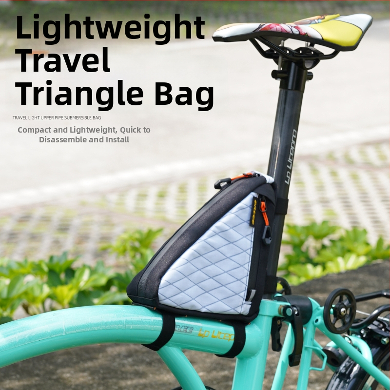 Trojuholníková taška na hornú rámovú trubku bicykla, model PS-S100 Rock Triangle Bag, objem 1 l, materiál: polyester a nylon