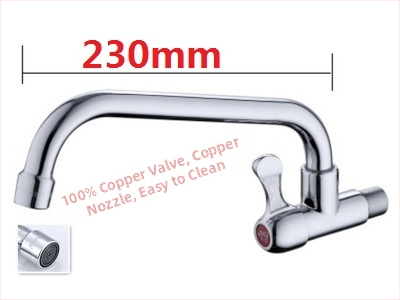 Sienos virtuvės čiaupas, iš gryno vario, pasukamas, elektrinis karšto vandens čiaupas, modelis JT-567