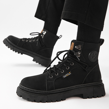 Martin csizmák téli szezonra – velúr felsőrész, vászon vamp, PVC talp, kerek orr