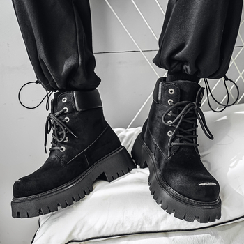 Martin čizme, kožna gornja, gumeni potplat, niski pet 1-3 cm, visina gležnja, protuklizne