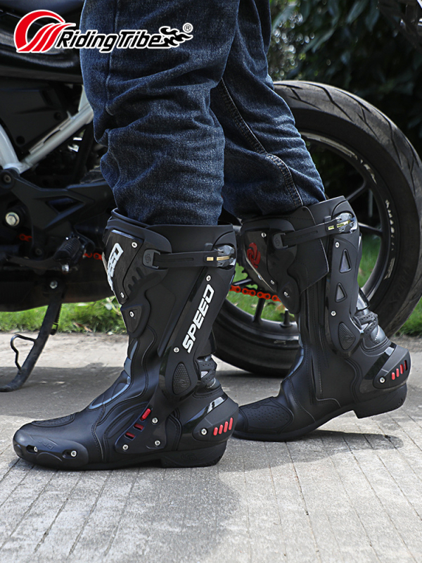 Motociklističke cipele za vožnju B1008, visoke čizme, profesionalna oprema, unisex, Riding Tribe — prozračne, protuklizne, otporne na habanje, apsorpcija udara