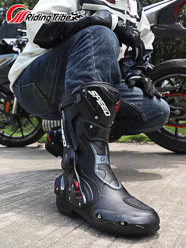 Motociklističke cipele za vožnju B1008, visoke čizme, profesionalna oprema, unisex, Riding Tribe — prozračne, protuklizne, otporne na habanje, apsorpcija udara