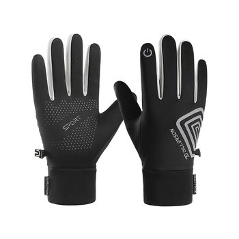 Dillerson rukavice za biciklizam, unisex, tople fleece za jesen i zimu, otporne na vjetar i vodu, kompatibilne s dodirnim zaslonom, model Y-21