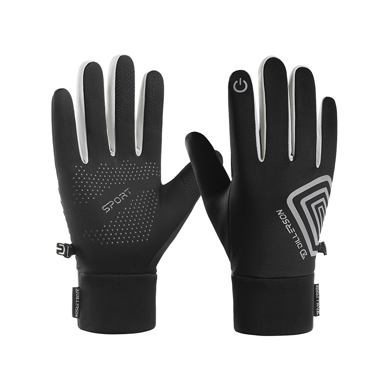 Dillerson rukavice za biciklizam, unisex, tople fleece za jesen i zimu, otporne na vjetar i vodu, kompatibilne s dodirnim zaslonom, model Y-21