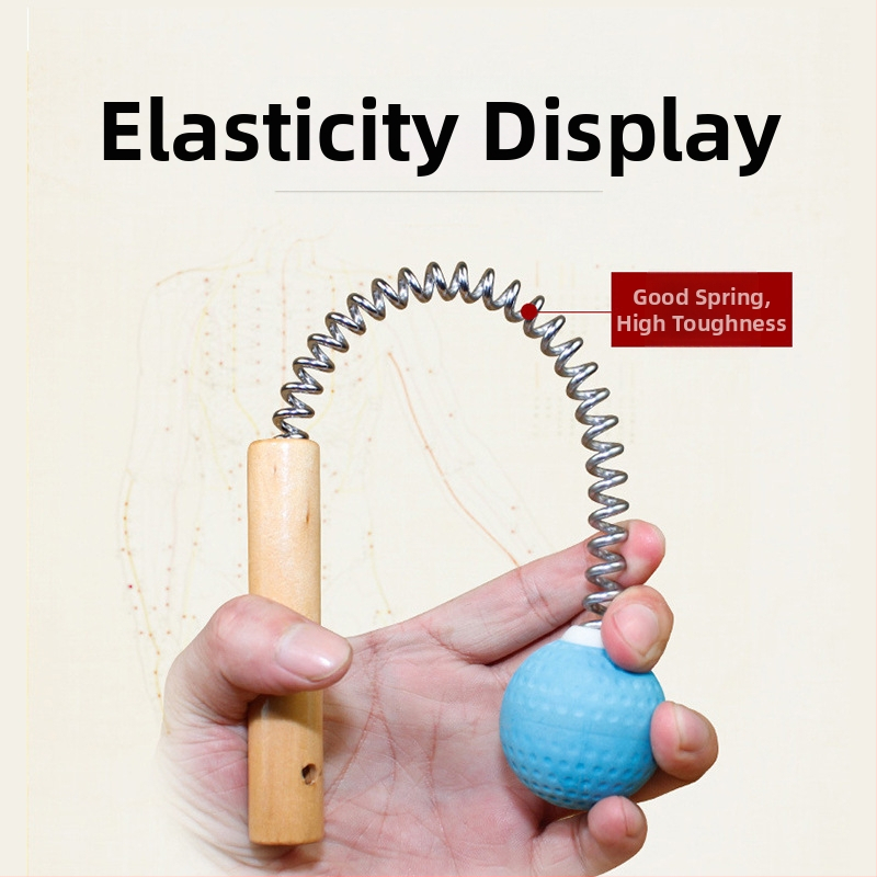 Pārvietojams silikona atsperes masāžas āmats golfa bumbiņas formā muguras masāžai, piemērots fitnesam un relaksācijai