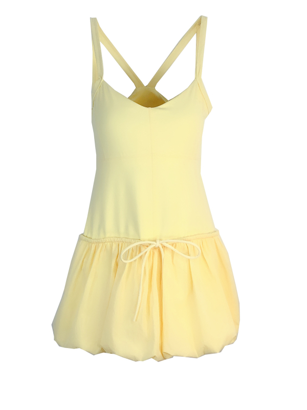 Йога рокля с връзка и сваляща се подплата за бюста, дишаща и бързосъхнеща, еластична; материя: полиестер; 75% найлон + 25% еластан; модел 2025