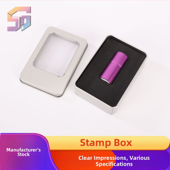 Zīmogu kastīte — videi draudzīga, ātri žūst, ūdensizturīga; modelis J230528; materiāls: metāla-plastmasa; forma: taisnstūrveida; svars: 60 g