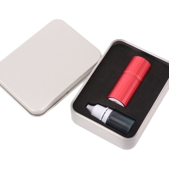 Кутия за печати — екологична, бързосъхнеща и водоустойчива; модел J230528; метал-пластмасова конструкция; правоъгълна форма; тегло 60 g