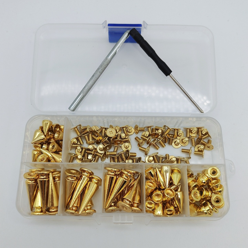 Mogi 80 комплекта цинкова сплав конусовидни ривети за облекло и кожа DIY – декоративни ривети копчета и аксесоари