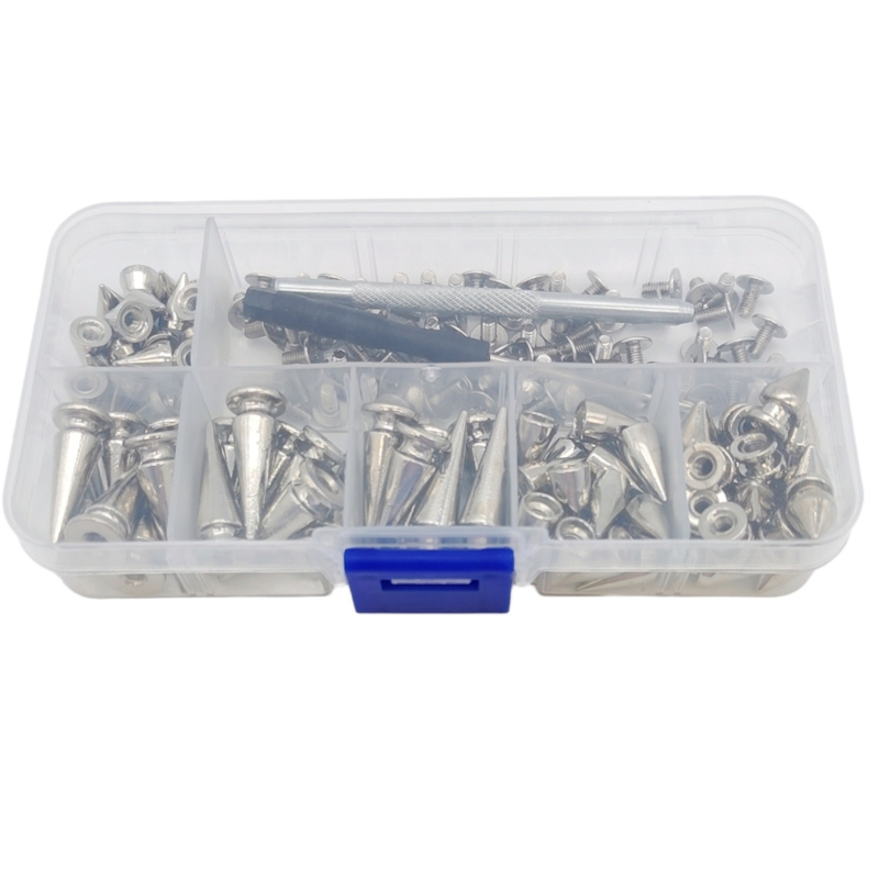 Mogi 80 комплекта цинкова сплав конусовидни ривети за облекло и кожа DIY – декоративни ривети копчета и аксесоари