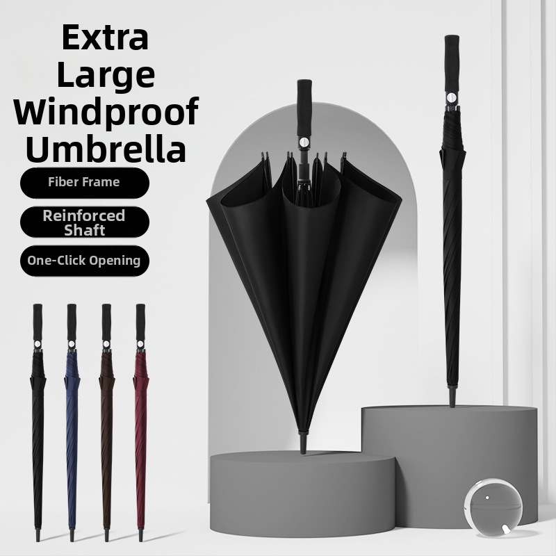 Golf skėtis su 8 pluošto skliaustų, 190T patvarus audinys, EVA rankena, automatinis atidarymas ir uždarymas, logotipo spauda galimas