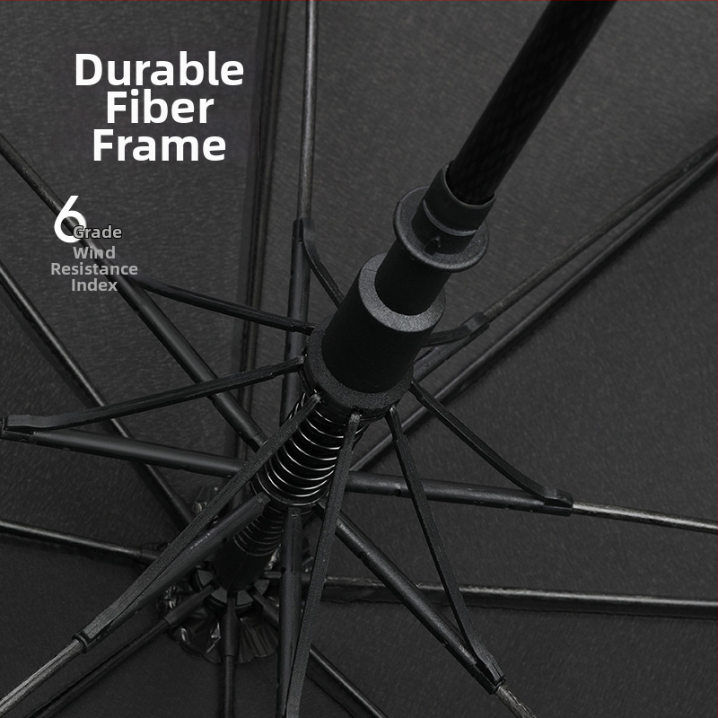 Golf skėtis su 8 pluošto skliaustų, 190T patvarus audinys, EVA rankena, automatinis atidarymas ir uždarymas, logotipo spauda galimas