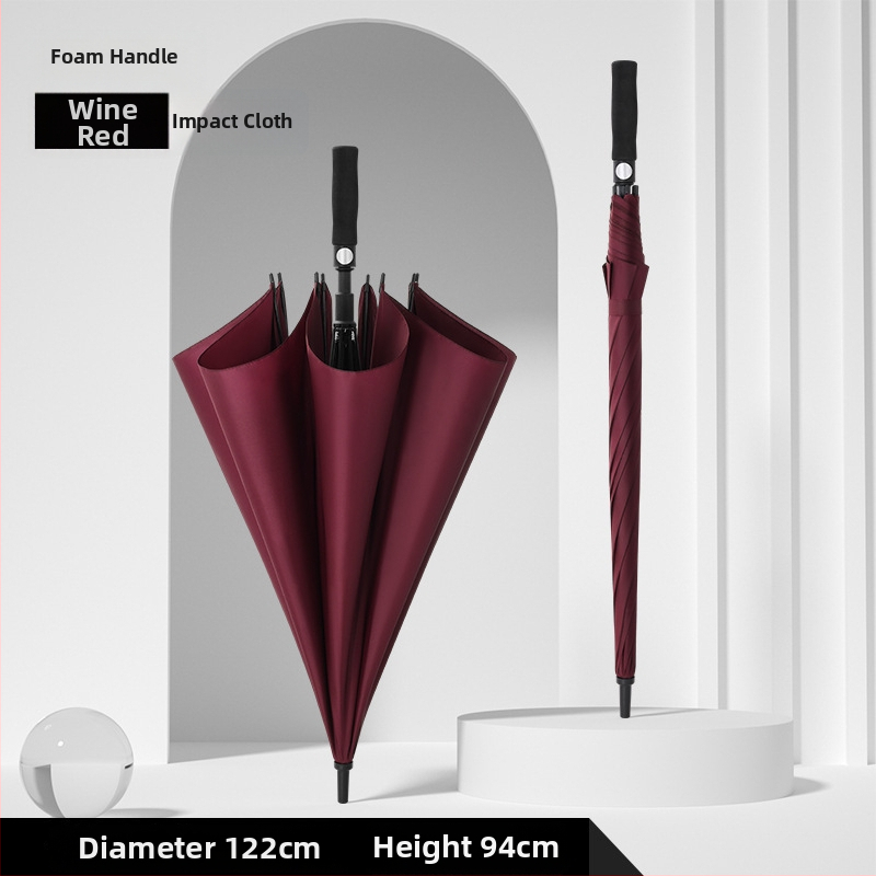 Golf skėtis su 8 pluošto skliaustų, 190T patvarus audinys, EVA rankena, automatinis atidarymas ir uždarymas, logotipo spauda galimas