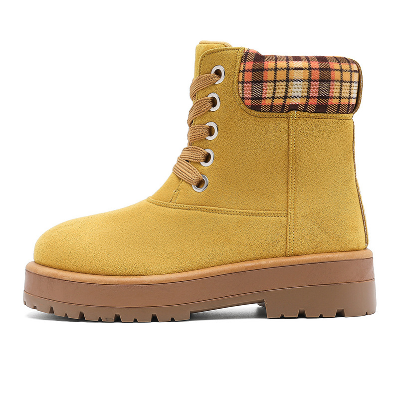 Martin csizmák, magas szárú, platformos magasítással, PU felsőrész nubuk bevonattal, injektált talp, 3–5 cm sarok