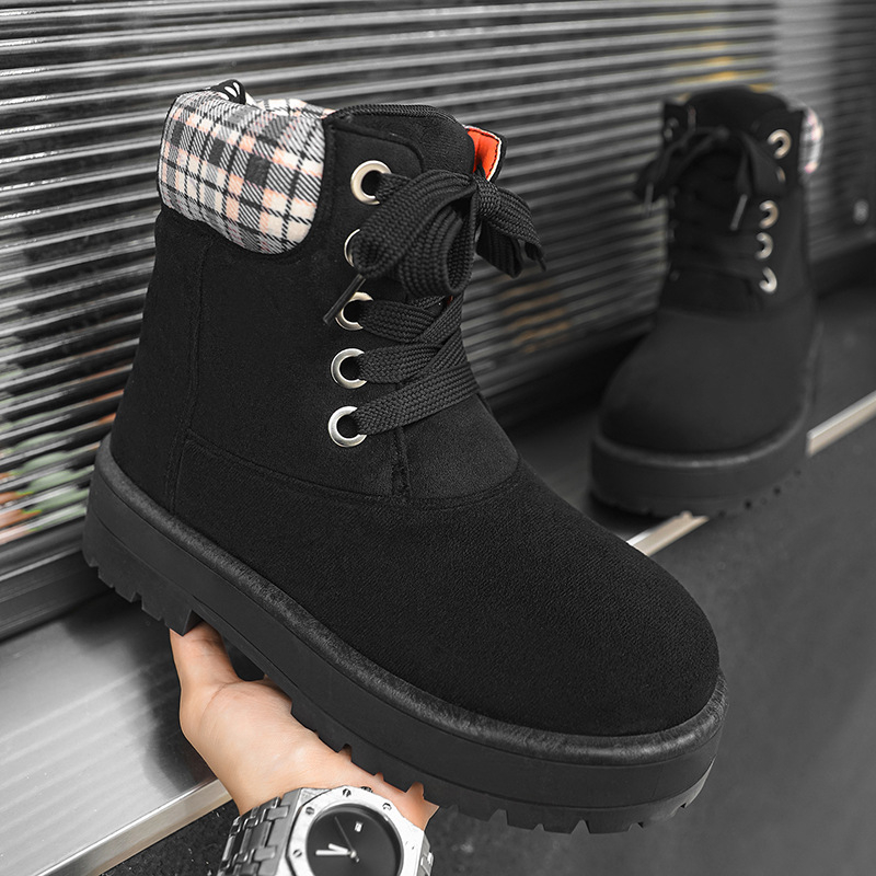 Martin csizmák, magas szárú, platformos magasítással, PU felsőrész nubuk bevonattal, injektált talp, 3–5 cm sarok