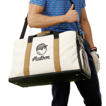 Голф чанта с странично отделение за обувки, кожена стилна с подвижна презрамка и голям капацитет за облекло и обувки, персонализиране и печат на лого