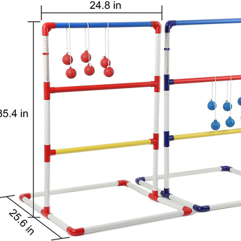 Norsey PVC Ladder Toss spēļu komplekts ar Ladder Golf – Metiena spēle jauniešiem 15–35 gadu vecumā, 2+2 konfigurācija