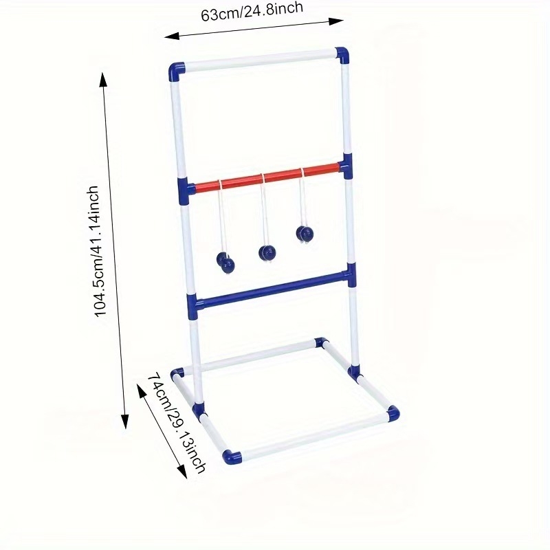 Norsey PVC Ladder Toss spēļu komplekts ar Ladder Golf – Metiena spēle jauniešiem 15–35 gadu vecumā, 2+2 konfigurācija