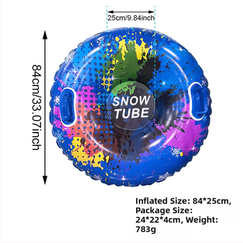 Išpurškiamas sniego ratas jaunim 7–14 metų, PVC medžiaga, lauko naudojimui (kempingas, šventės), su storu pagalvės dizainu