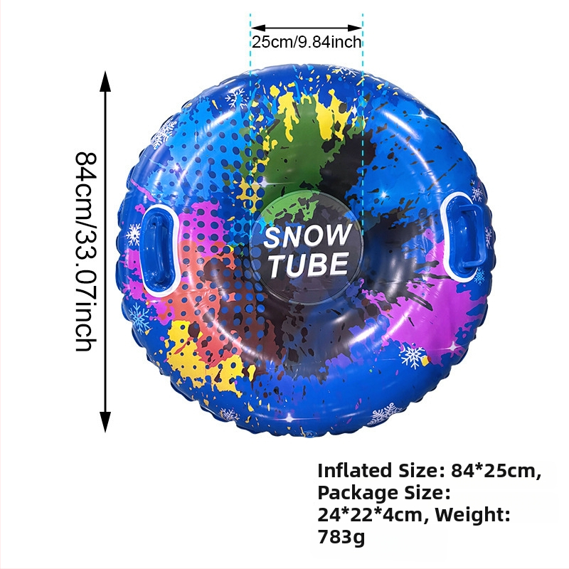 Išpurškiamas sniego ratas jaunim 7–14 metų, PVC medžiaga, lauko naudojimui (kempingas, šventės), su storu pagalvės dizainu