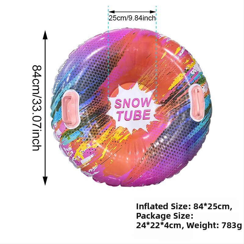 Išpurškiamas sniego ratas jaunim 7–14 metų, PVC medžiaga, lauko naudojimui (kempingas, šventės), su storu pagalvės dizainu