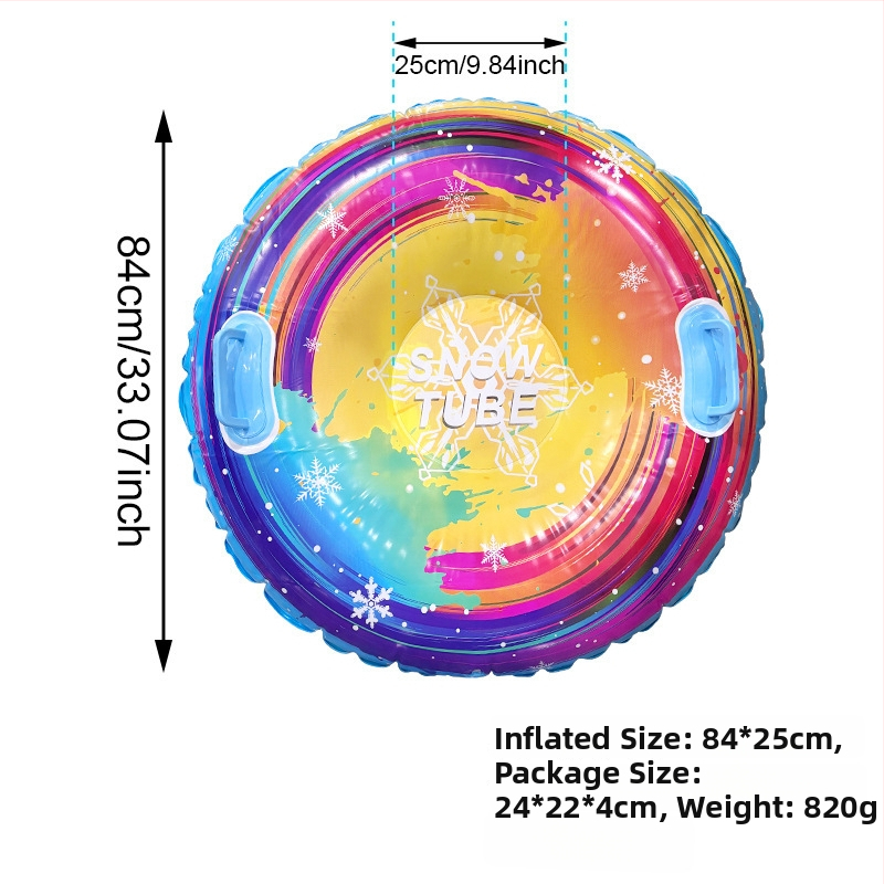 Išpurškiamas sniego ratas jaunim 7–14 metų, PVC medžiaga, lauko naudojimui (kempingas, šventės), su storu pagalvės dizainu