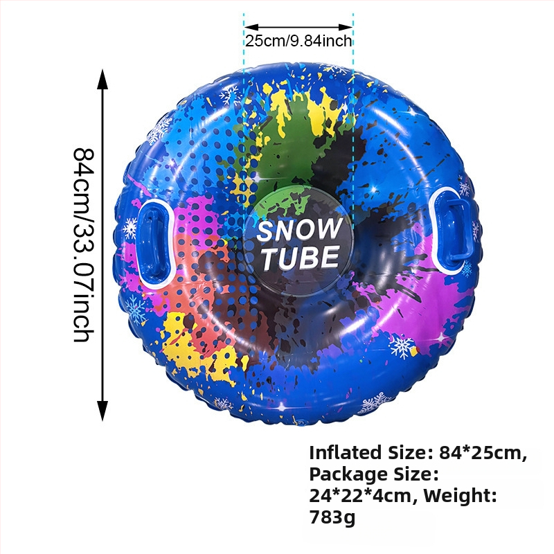 Išpurškiamas sniego ratas jaunim 7–14 metų, PVC medžiaga, lauko naudojimui (kempingas, šventės), su storu pagalvės dizainu