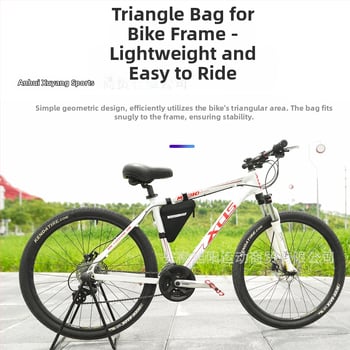 HUITTO MTB-HJ007 Taška na horský bicykel – trojuholníková na horný rám, 1L, 600D, úložný priestor na náradie