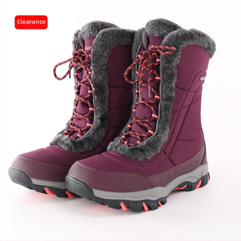 Sieviešu ūdensizturīgas ziemas zābaki, neslīdoša gumijas zole, vidēja augstuma augšdaļa, silta Cordura augšdaļa