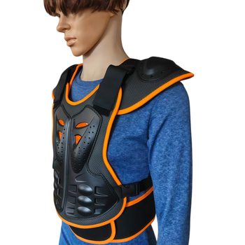 Защитен бронежилет с защита на гърба, гърдите и талията; антиколизия; ударопоглъщане; полиестерно влакно; универсална употреба