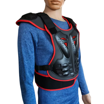 Защитен бронежилет с защита на гърба, гърдите и талията; антиколизия; ударопоглъщане; полиестерно влакно; универсална употреба