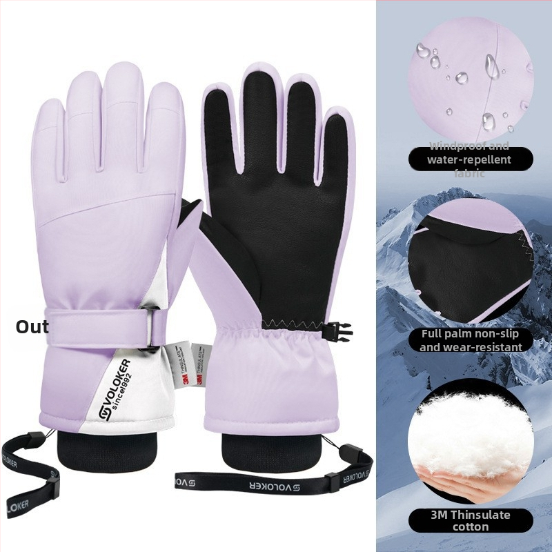 Lyžiarske rukavice z polyestera, unisex, dospelí