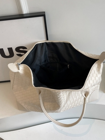 Torba Tote za žene s velikim kapacitetom, PU materijal, korejskog stila, gradski trend, zatvaranje na zip, poliester podstava, vodoravni četvrtastog oblika, jedna naramenica