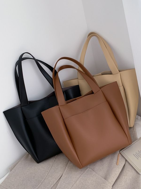 Taška Tote, PU materiál, street trend, zips, tvar vedra