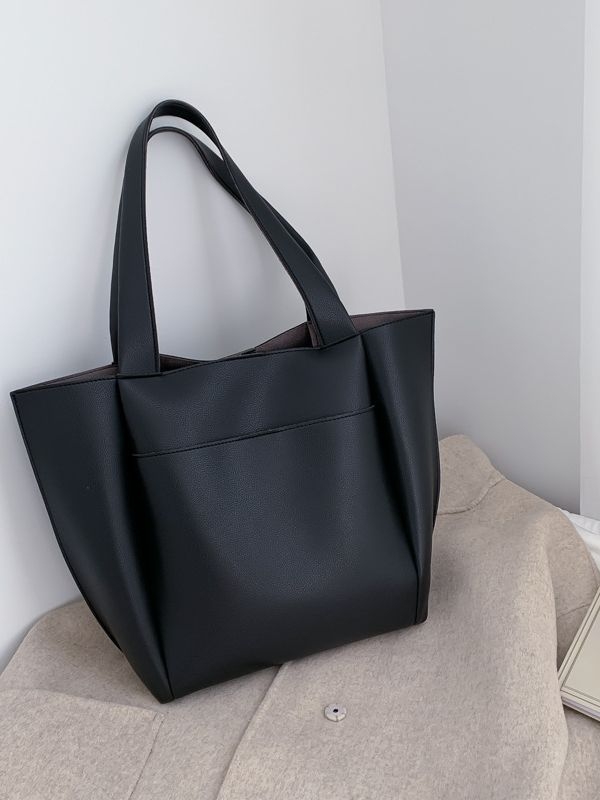 Taška Tote, PU materiál, street trend, zips, tvar vedra