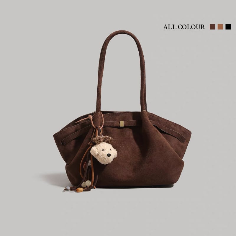 Unisex tote taška z velúru, horizontálny štvorcový tvar, zapínanie na zips a vnútorná kapsa na zips
