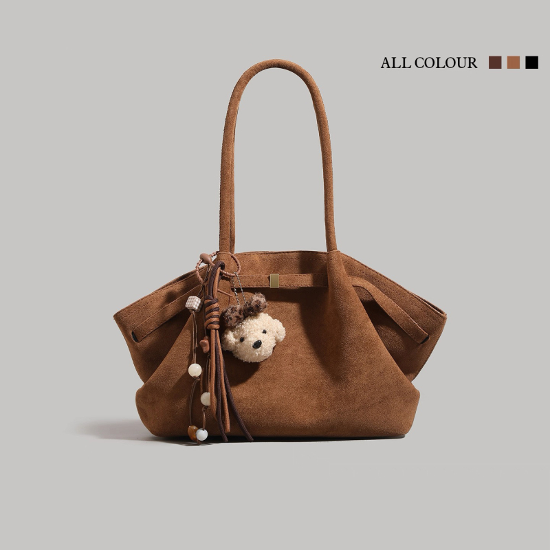 Unisex tote taška z velúru, horizontálny štvorcový tvar, zapínanie na zips a vnútorná kapsa na zips