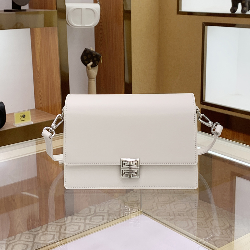 Ženska PU crossbody torba — mala kvadratna forma, horizontalni oblik, zatvarač s poklopcem, jesen 2024