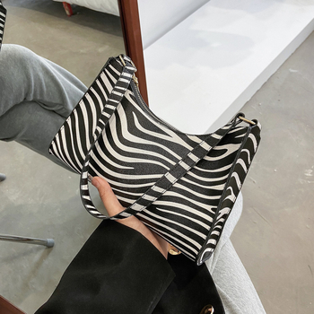 Jingzheng bags Ženska PU torbica u street-trend stilu, uzor leopard/krava/zebra, vodoravni kvadratni oblik, zatvaranje zipom, jedna naramenica