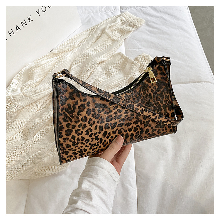 Jingzheng bags Ženska PU torbica u street-trend stilu, uzor leopard/krava/zebra, vodoravni kvadratni oblik, zatvaranje zipom, jedna naramenica