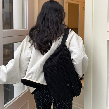 Plecu soma no kordūrijas auduma, japāņu stila vienkāršs sporta dizains, universāls, Oxford audums, neilona odere, vienkrāsains raksts, ikdienas lietošanai