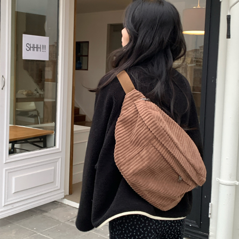 Plecu soma no kordūrijas auduma, japāņu stila vienkāršs sporta dizains, universāls, Oxford audums, neilona odere, vienkrāsains raksts, ikdienas lietošanai