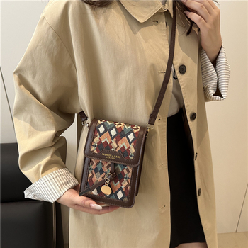 PU vertikalna kvadratna crossbody torba s poklopcem, s jednom naramenicom, jesen 2025
