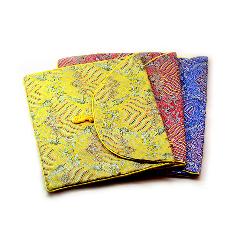 Ékszertáska, brokát anyag, egyrétegű, kínai stílus, asztali tárolás