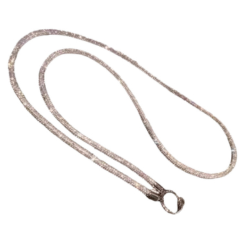 Kabel za telefon s kristalima, poliester užad i metalna kopča, unisex, moguć ispis logotipa