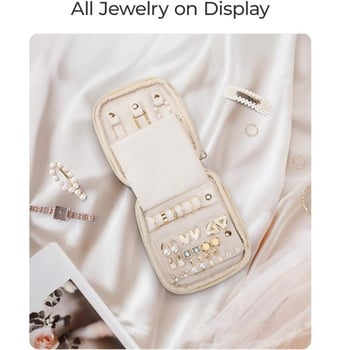 Poliesterska torbica za nakit, clutch stil korejskog dizajna, mekana konstrukcija, jednobojni uzorak