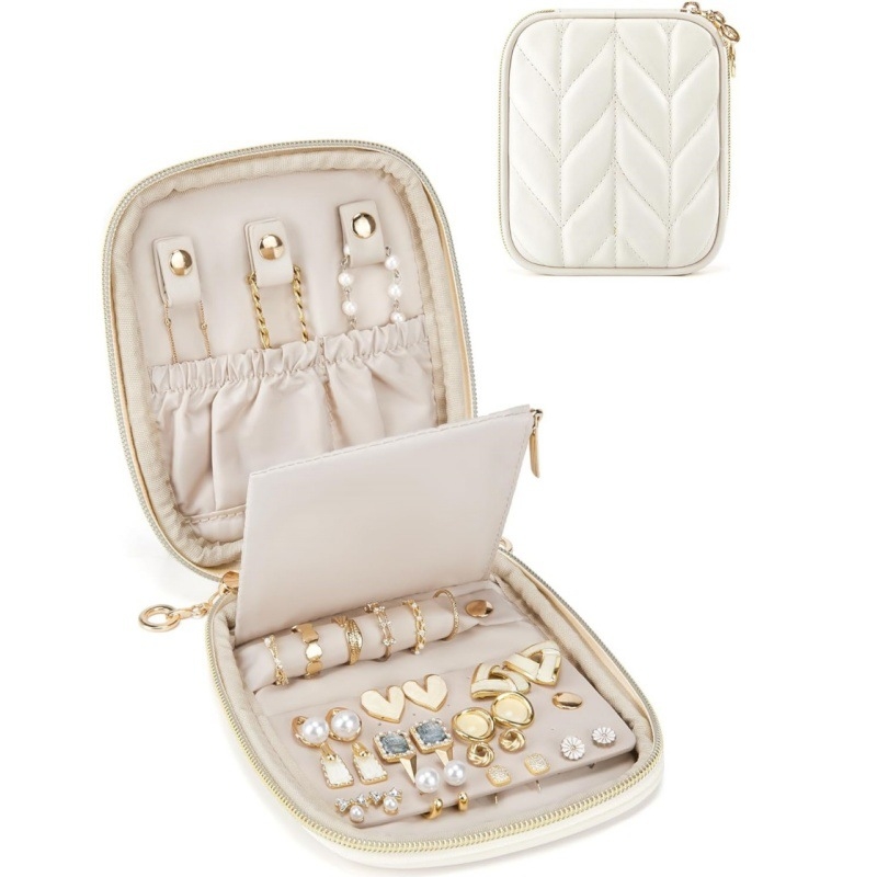 Poliesterska torbica za nakit, clutch stil korejskog dizajna, mekana konstrukcija, jednobojni uzorak