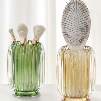 Кутия за съхранение на четки за грим от стъкло, модерен стил, персонализирана обработка